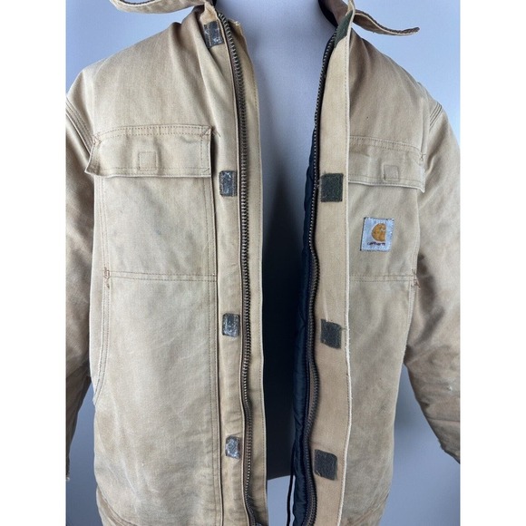 Vtg Carhartt Coat Men's 46 Quilt Lined CQ186 CQ185 Chore Ranch Corduroy Collar - Picture 8 of 16